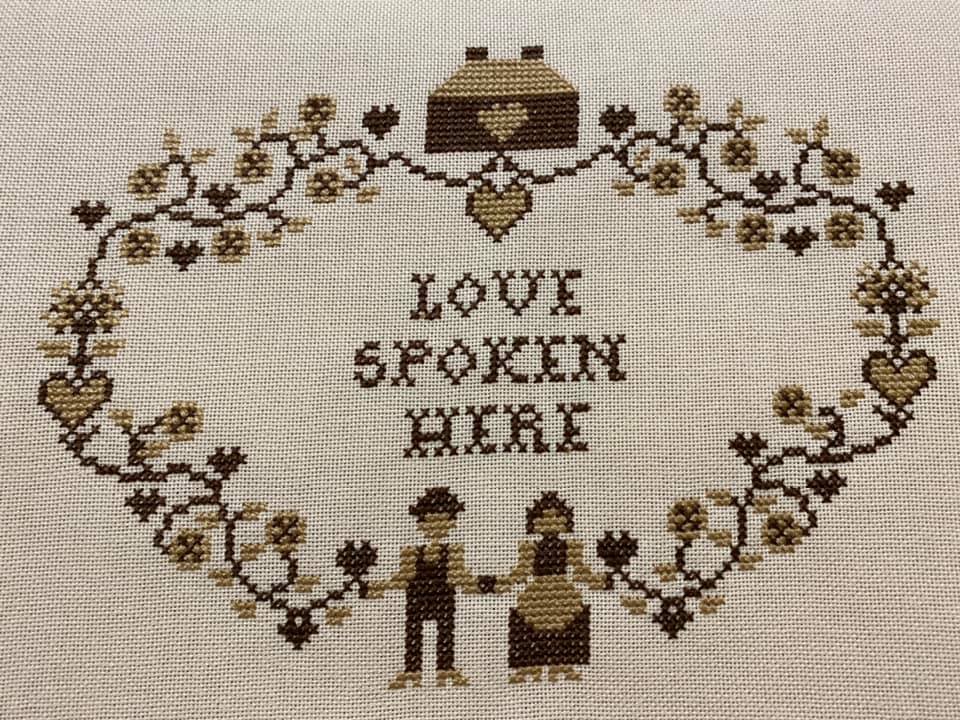 Love Spoken Here 3 ponto de cruz artes da né